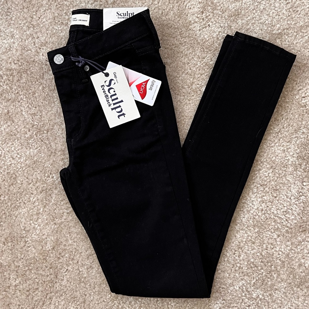 Gap 1969 Sculpt Ever Black True Skinny Jeans